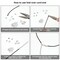 1000 Pieces Fold Over Cord Ends Cord Crimp End Tips Fold-Over End Caps Leather Ribbon Ending Clasp Tips Jewelry Connector for Jewelry Making, 3.5 x 9 mm/ 0.14 x 0.35 Inch, 5 Colors